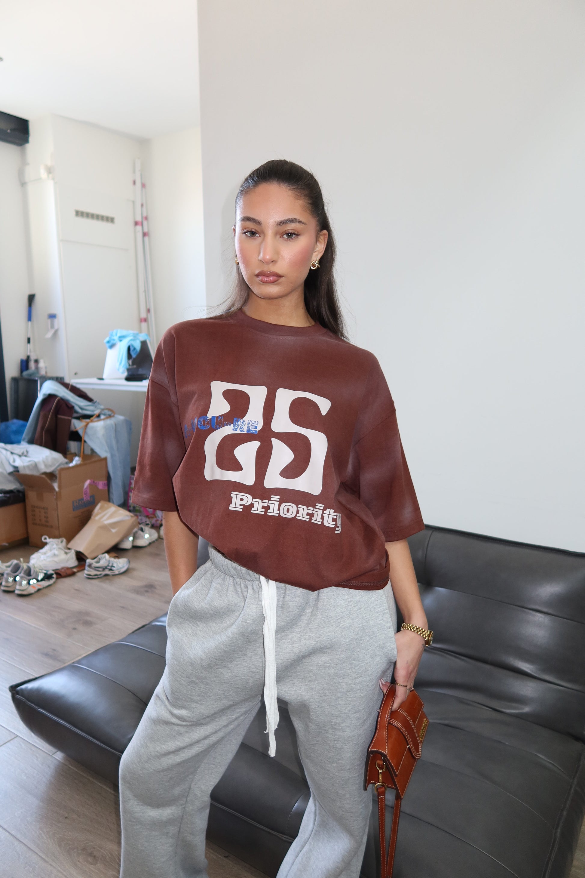 CC 25 AMOURE TEE – WASHED BROWN