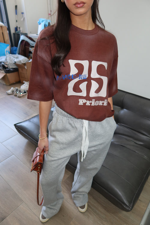 CC 25 AMOURE TEE – WASHED BROWN